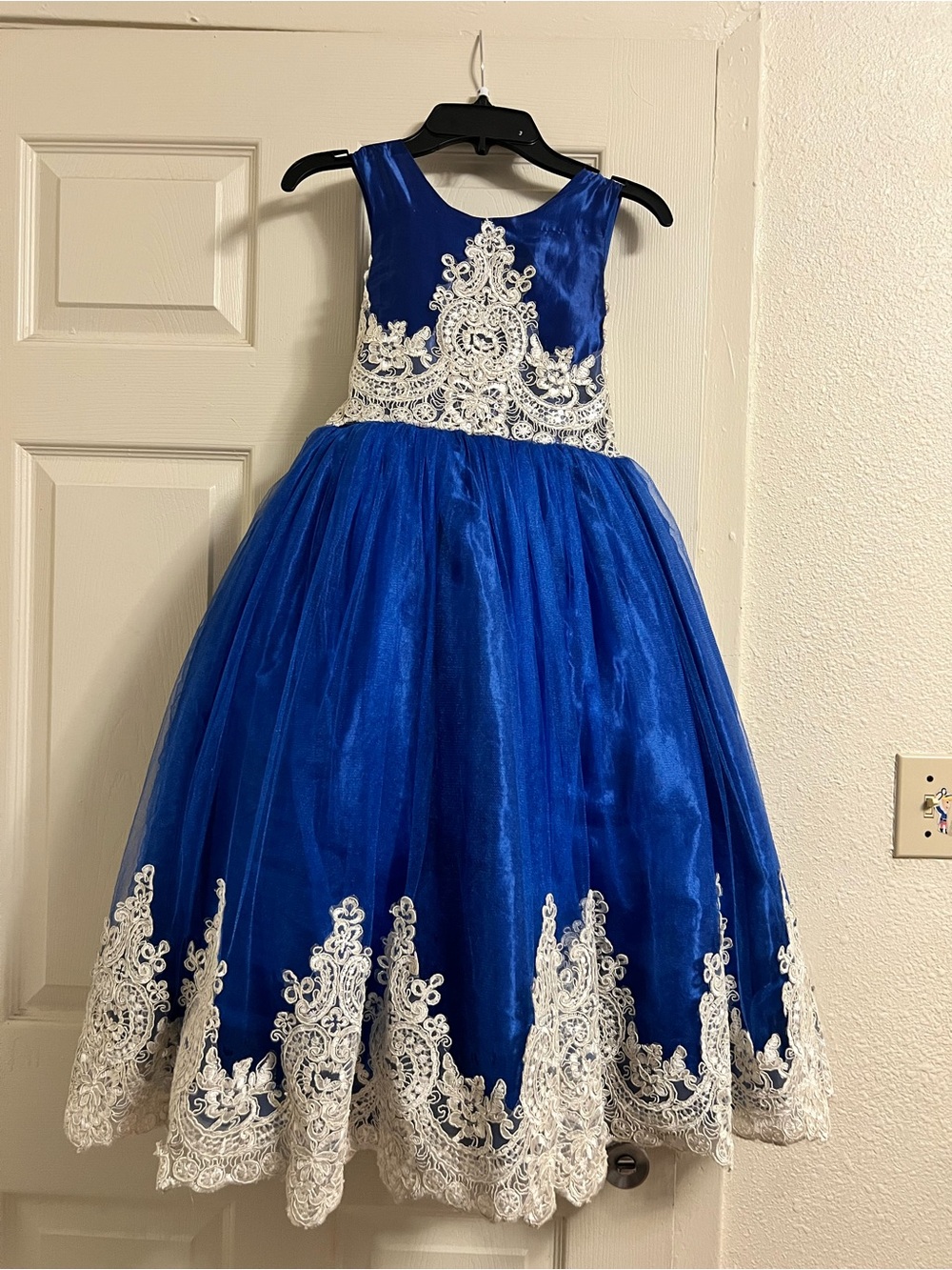 Royal Blue Girls Formal Pageant Flower Girl Ball Gown Dress Size 6
